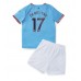 Cheap Manchester City Kevin De Bruyne #17 Home Football Kit Children 2022-23 Short Sleeve (+ pants)